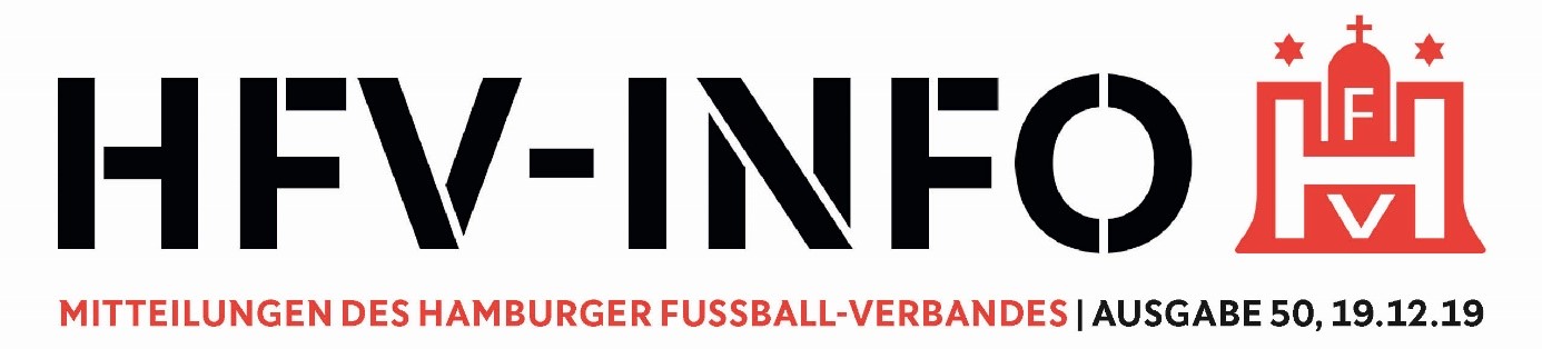 Logo der HFV-INFO mit Ausgabe 50 des Hamburger Fußball-Verbands vom 19.12.2019